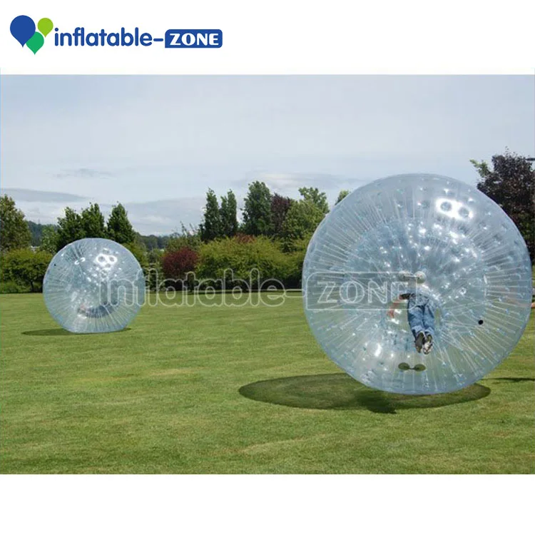 

Person inside inflatable grass walking ball, Inflatable grass human zorb balls