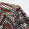 Latest Design Multicolor W Stripe Shape Sequins Fabrics Net Tulle Lace