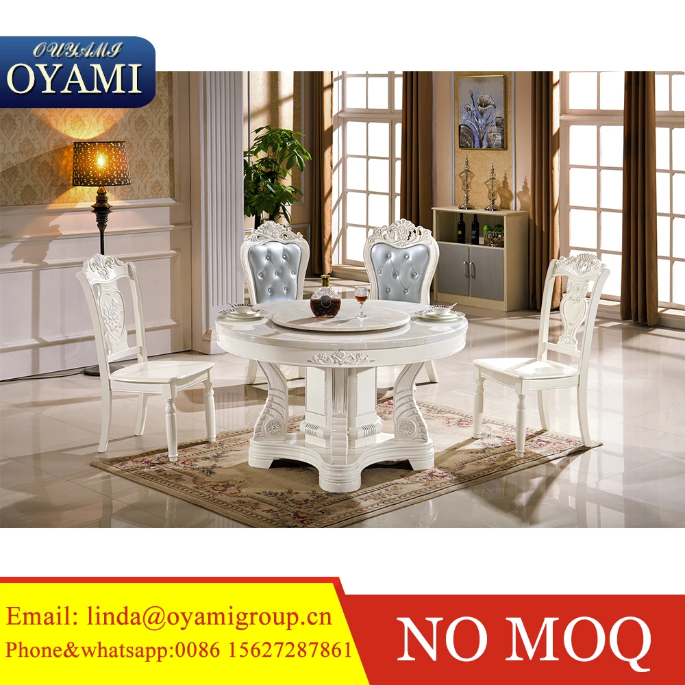 Discount Price Luxury European Bed Malaysian Wood Dining Table Sets