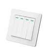 CCC/CQC/CE/SASO/Rosh certificate 250vac 16amp white pc panel push button 4 gang 2 way wall light switch for uk/Saudi Arabia
