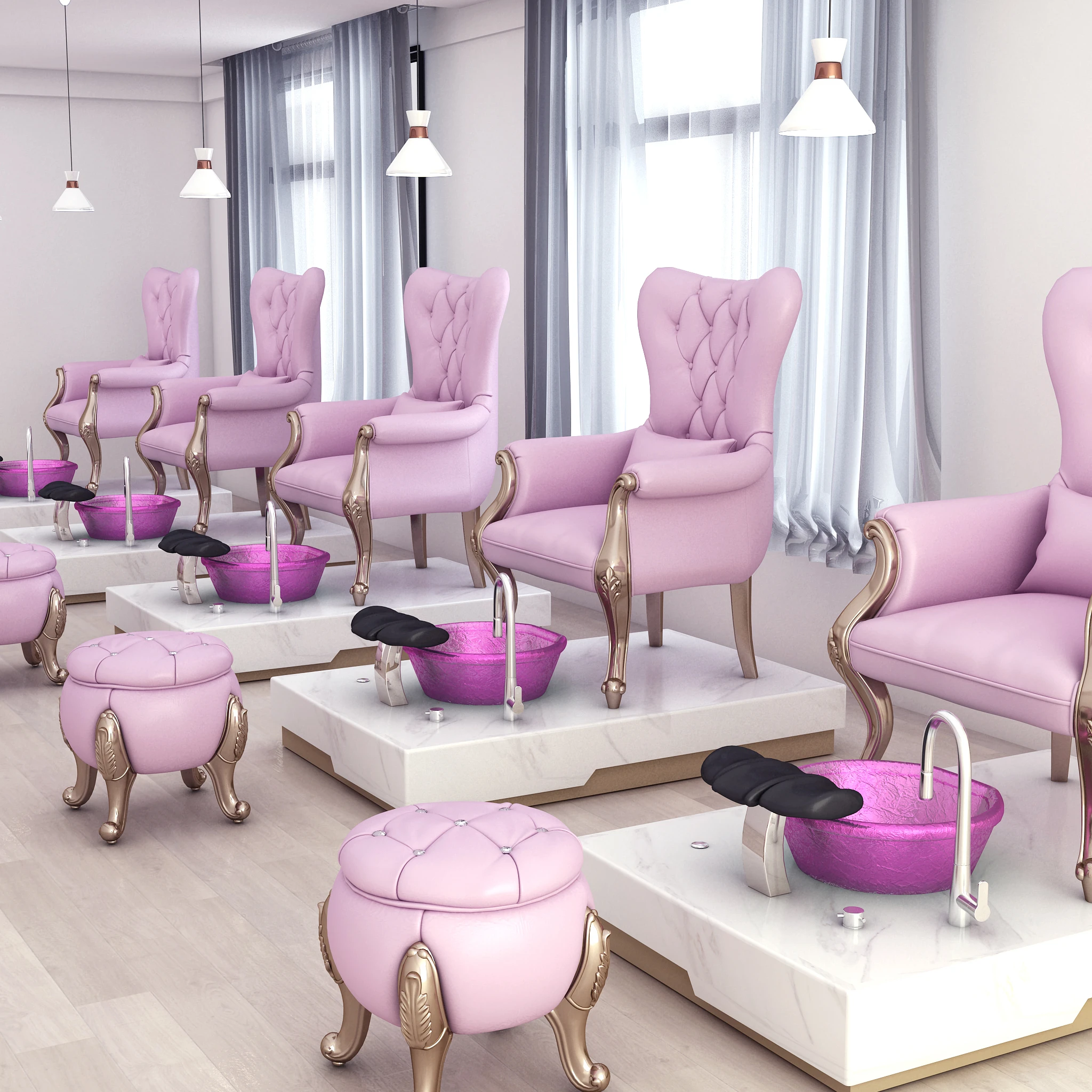 
Ultra luxury nails table salon manicure table salon furniture 