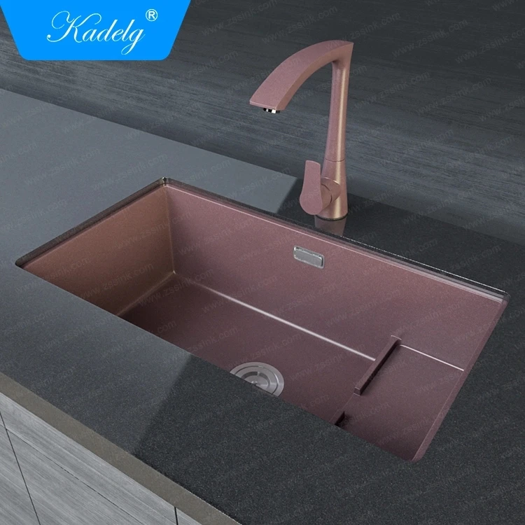 Hottest products Undermount Granite Kitchen Sink Single Bowl Quartz Sink
