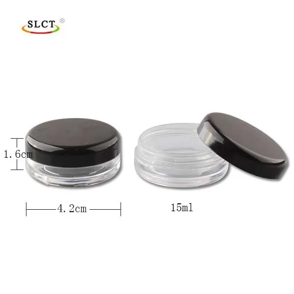 10ml Clear Plastic Storage Stash Cream Jar Cosmetic Cream Container ...