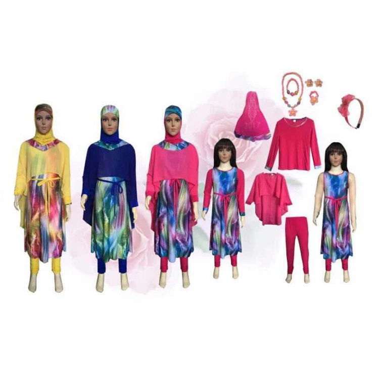 

Fashion Muslim Children Kids Abaya Girls Clothing Stock, Mix colors