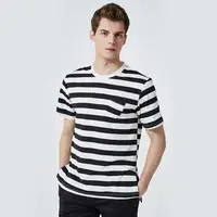 

Men's Stripe t shirt Printing, Wholesale Men Striped T-Shirt, 95% Cotton Striped Tshirt Printing