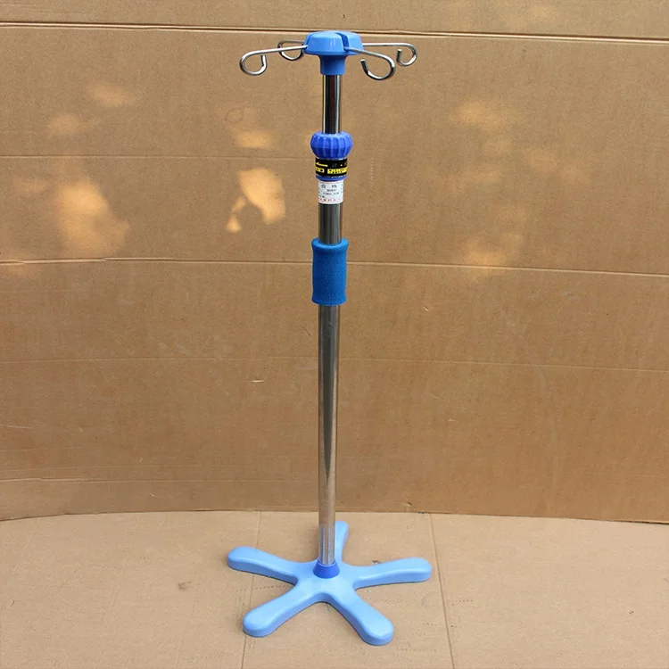 
Hospital furniture moveable metal iv stand infusion iv pole medical bed drip stand 