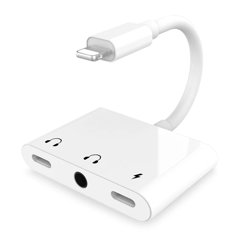 

Light ning audio adapter 3.5mm headphone jack adaptor for iPhone, White