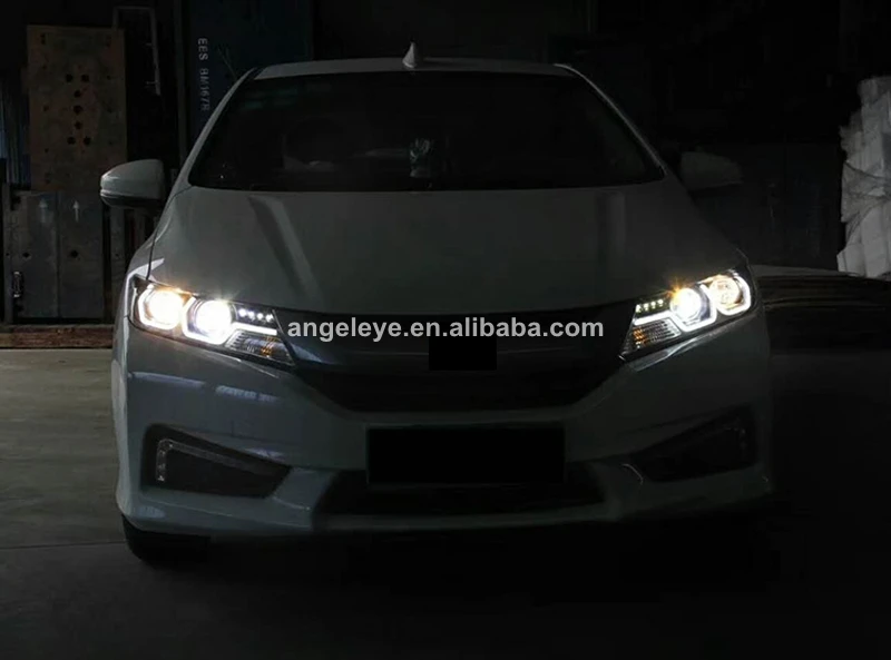 Untuk Lampu Besar Led Honda City 2014 Tahun Wadah Hitam Dengan 