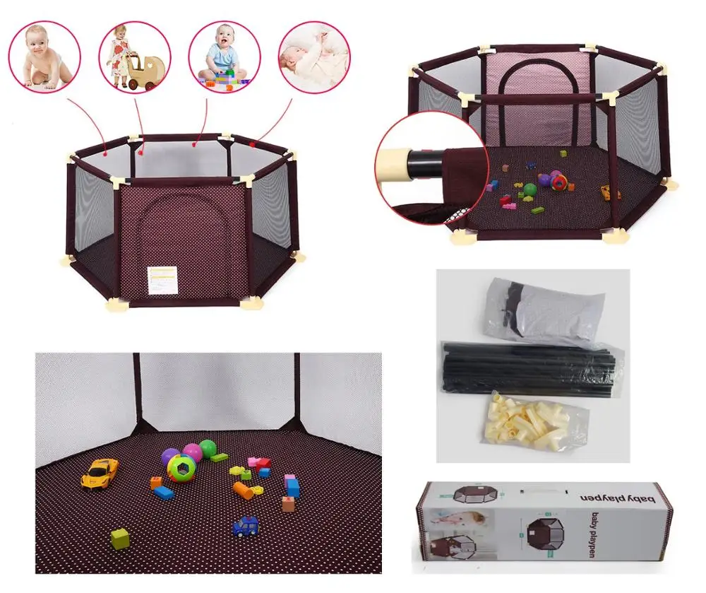 Baby Portable Play Yard For Child Safety Indoor Kids Play Area Fence