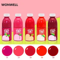 

5Colors Fruit Stained Lip Gloss Waterproof Long Lasting Non-Stick Cup Makeup Liquid Lipstick Sweet Fruit Red Lip Tint