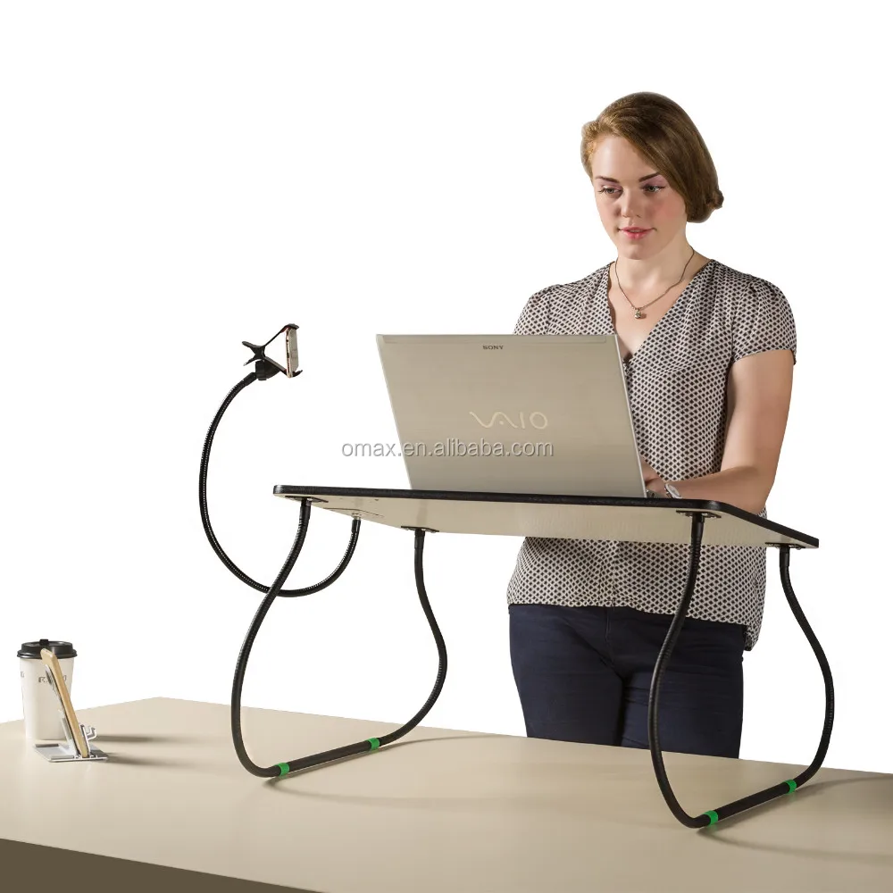 

Wooden portable laptop desk folding wood notebook table standing desk table