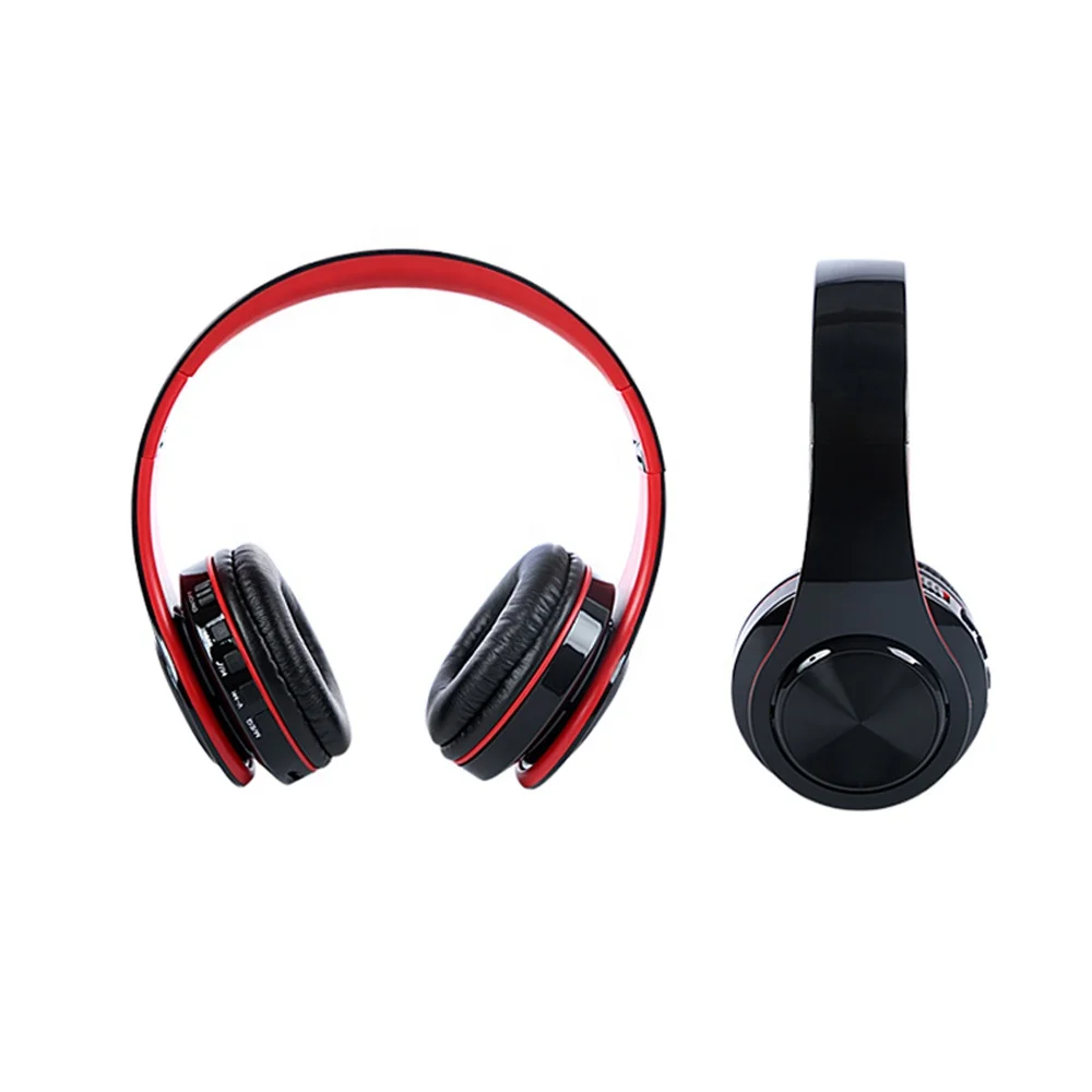 

Free sample blue tooth foldable headphone AUX headphones gaming, comfortable wearing wireless headphone with memory card, Black;white;blue;red