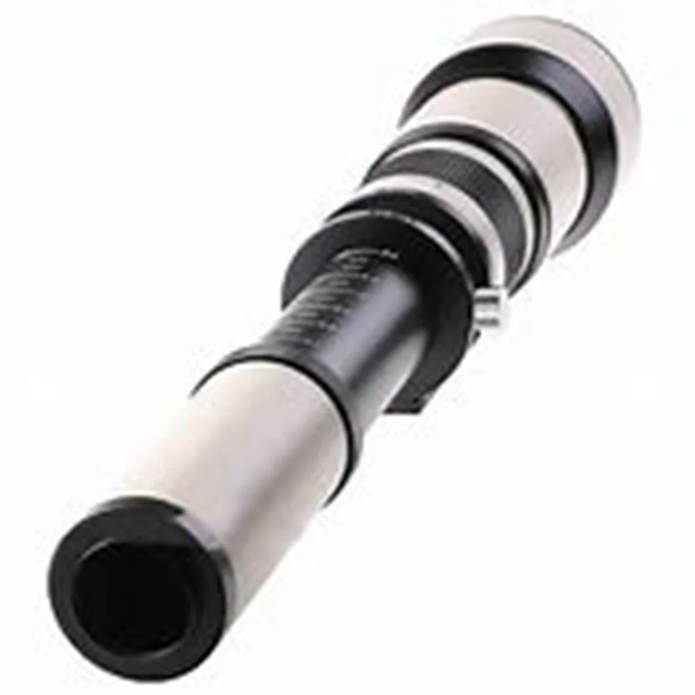 

On sale 650-1300mm f/8-16 Telephoto zoom camera lens (T Mount) for dslr Canon or Nikon, White or black