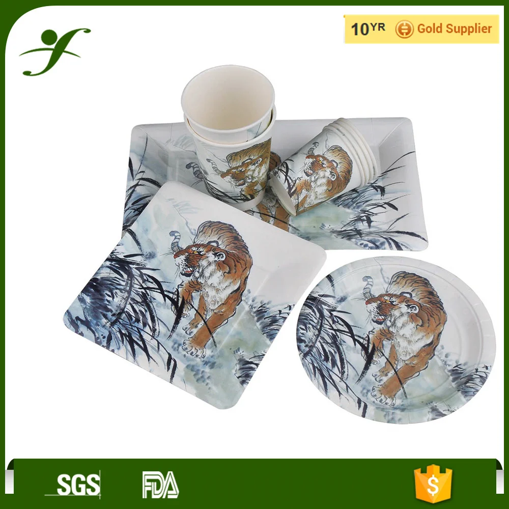 
Round and square Bird design food grade wholesale paper plate prices 