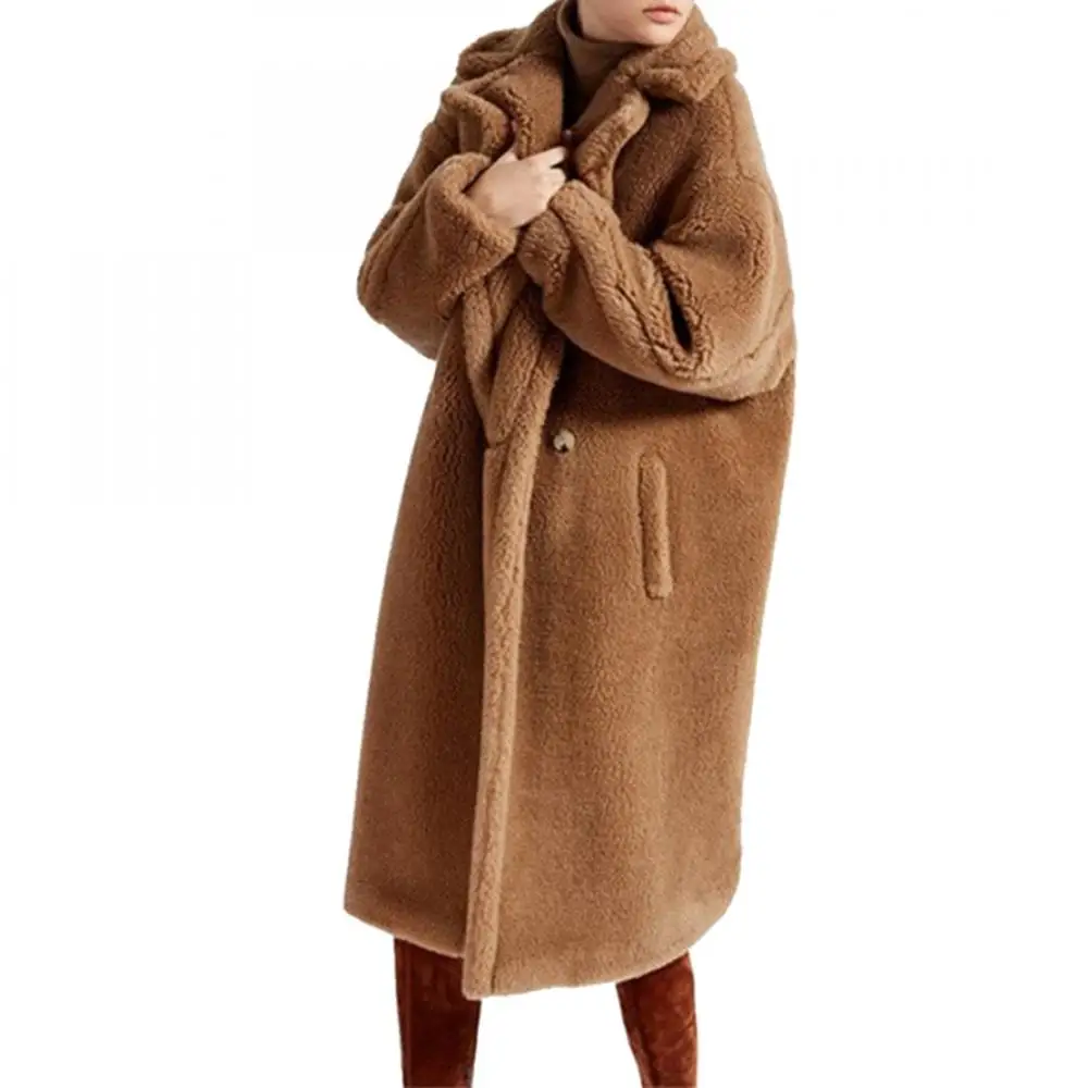 

Women Oversize Teddy Jacket Coat,Plus Size Long Thick Fur Coat