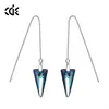 embellished with crystals from Swarovski Blue Stone 925 Silver Earrings