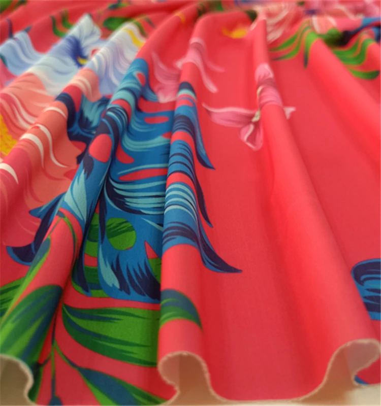 4 Way Stretch African Tropical Printed Nylon Swimwear Spandex Stretch