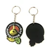 OEM Soft rubber key holder, custom design 2d pvc keychain