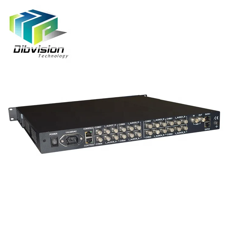 

cable tv digital equipment 8 channels mpeg-2 ip encoder with asi output video audio converter