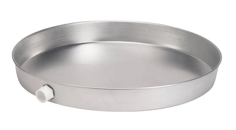 Aluminium water heater pan with 1''To1.5'' PVC Drain Fittings