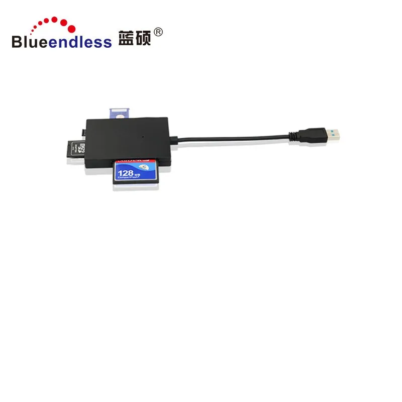 Factory wholesale Blueendless BS-C5U3A multi usb card reader high speed USB 2.0 3.0 Multi Smart Cards Reader with 5 slots - ANKUX.COM