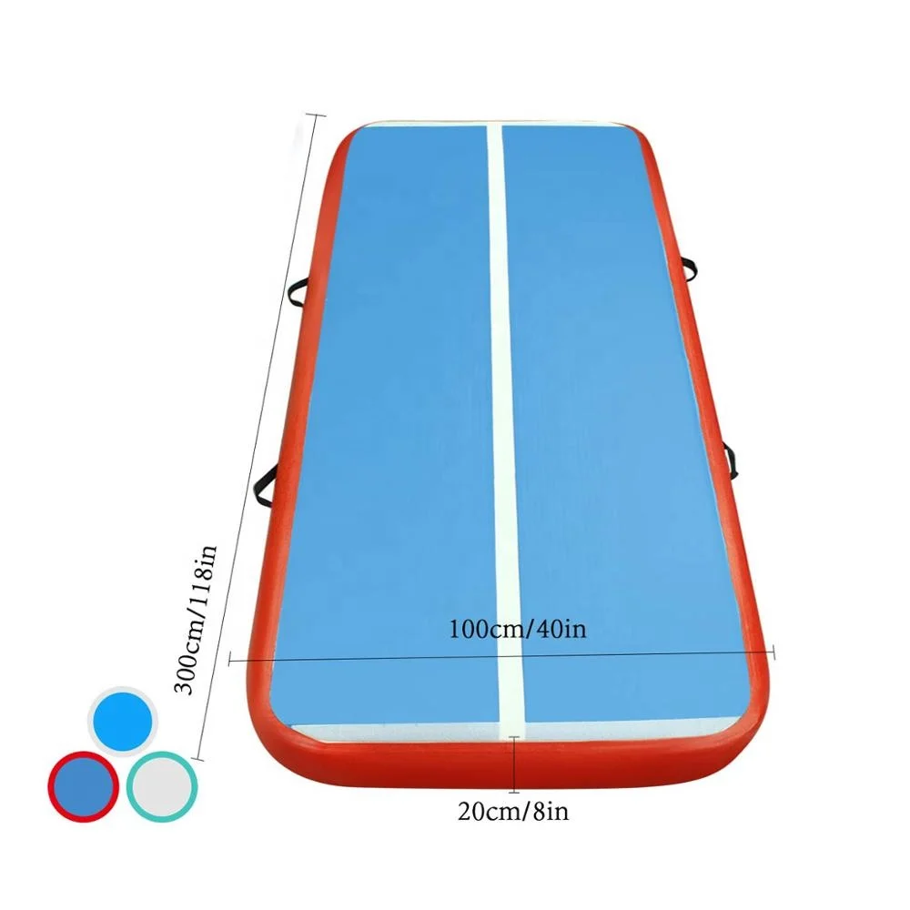 

Red and Blue 3m X 1m X 20cm Thick Inflatable Gymnastics Tumble Airtrack Mats Cheap Air Track Tumbling Mat For Gym, Blue and red / custom