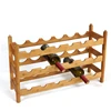 3-Tier Stackable Bamboo Wine Rack- Classic Style Wine Racks for Bottles- Perfect for Bar, Wine Cellar, Basement, Cabinet, Pantry