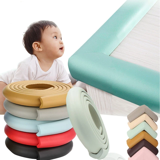 

L Type Baby Safety Corner Protector Table Desk Edge Guard Strip Children Safe Protection Tape Furniture Corners Angle Protection, 19 colors