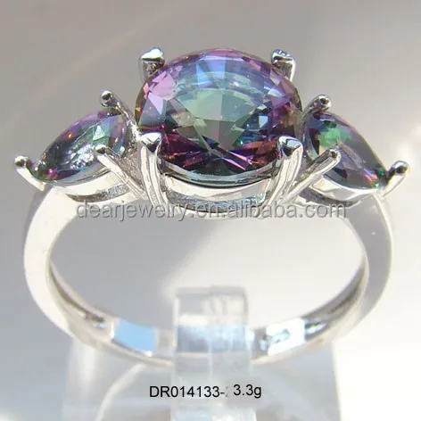 

Silver Jewelry Wholesale 925 Sterling Silver Mystic Topaz Ring , Wedding Zircon Ring DR014133 Accepted By paypal