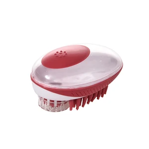 Image of 2 in 1 Pet Dog Cat Bathing Brushes,Pet Grooming Hand Brush with Container for Shampoo and Wash