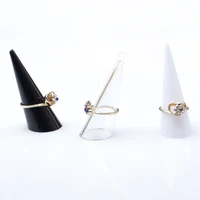 

Fashion Popular Mini Acrylic Jewelry Finger Ring Holder Triangle cone Jewelry Display Shelf Rack Stand