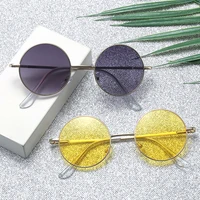 

Retro multicolor small frame stylish circular sunglasses