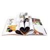 Free sample A5 orange both side printing custom paper brochure with saddle binding