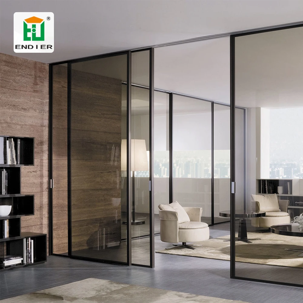 Indoor Commercial Office Aluminum Frame Doors Large Sliding Door 3 Aluminum Frame Doors Large Sliding Door