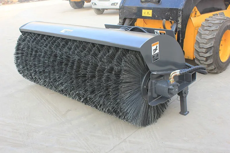 Hydraulic Angle Broom Attachment Angled Snow Angle Broom Skid Steer