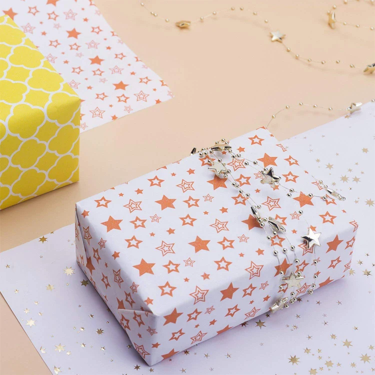 
Eco Friendly Customised Patterns Print Paper Roll Present Wrapping Paper 