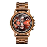 

Hot Selling Bamboo Brand Chronograph Wholesale Custom Man Wood Watch