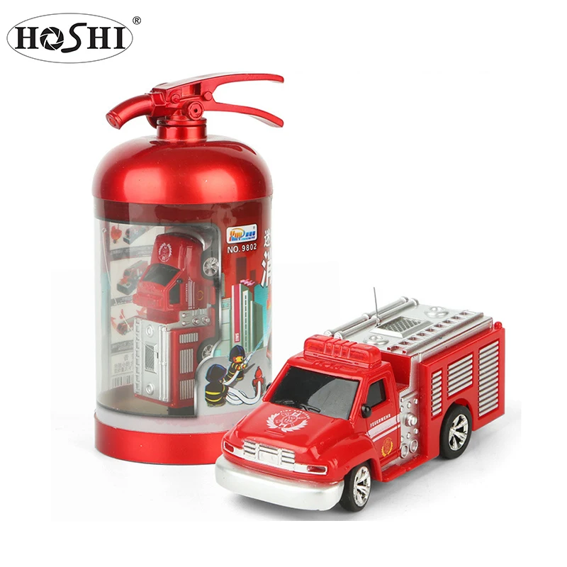 

HOSHI Children RC Toy Cars 1:58 Mini Model Truck Diecast Fire Tank Truck Toy With Remote Control Water-Tank Lorry Fire Trucks