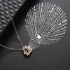mother's day Women Fashion Statement Necklace Love Initial Gold Necklace Projection 100 Language silver pendant necklace