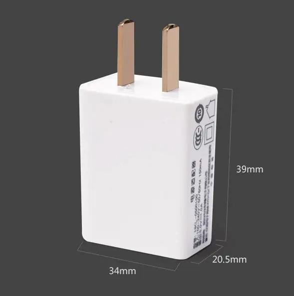 

Fast charger for mobile phone 5V 1A single USB port wall charger, White
