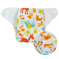 

China wholesale reusable printed baby cloth diapers,plastic snap Washable baby diaper nappy