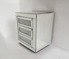 3 Automatic Touch Drawers Sparkly Mirrored Diamond Side Table