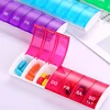 Weekly Pill Organizer Vitamin Container BPA Free Daily Travel 7 Day Mini Portable storage Pill Box Plastic dispensing box