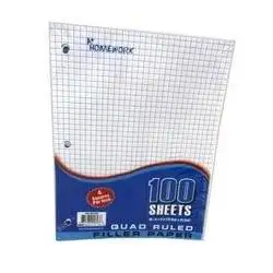 quad ruled sheet composition norcom 4x4 ddi filler pack paper items