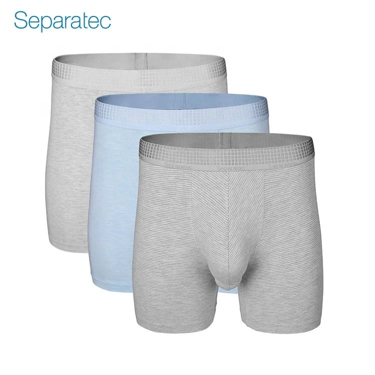 

Separatec wholesale high quality ice silk breathable soft micro modal boxer briefs men underwear 3 pack