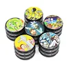 Rick and Morty Cartoon Sound Shape White Polished Edge Aluminum Ally Metal Herb Grinder Weed