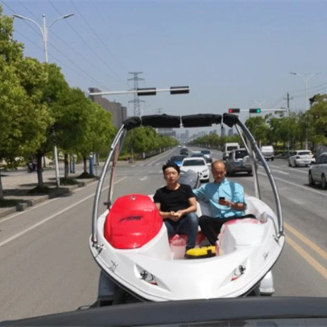 

Fiberglass Hull and stainless steel bimini top speed boat