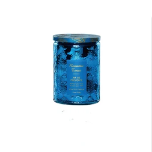 Image of Wholesale soy wax customized pillar soy candle scented luxury glass jar home decor