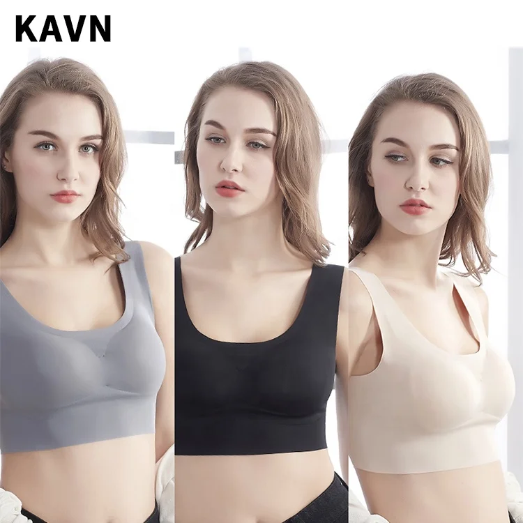 china 3 Colors 5 Sizes Stock Ladies Sexy Seamless Bra Leisure Comfortable No Rims Body Shaping Yoga Sleeping Ahh Bra
