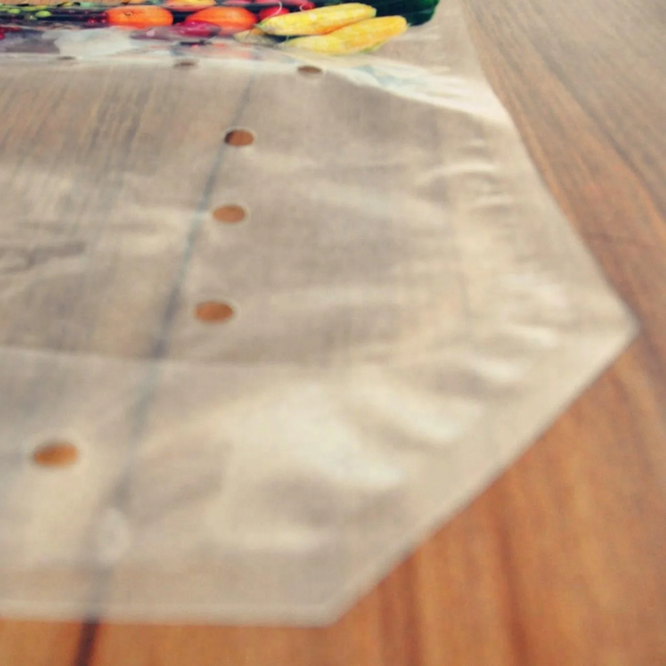 Fruit And Vegetable Plastic Bag With Handle And Zipper Clear Vent Bag